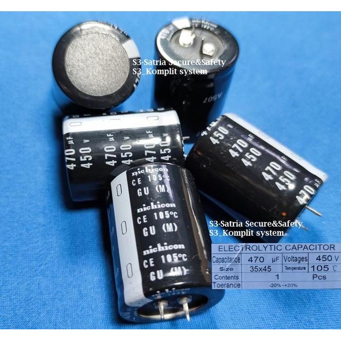 Kecil Nichicon Elko 470Uf 450V Elco 470 Uf 450 V 450Vol 470/450 470Uf 470Uf 470Uf450V 450V470Uf