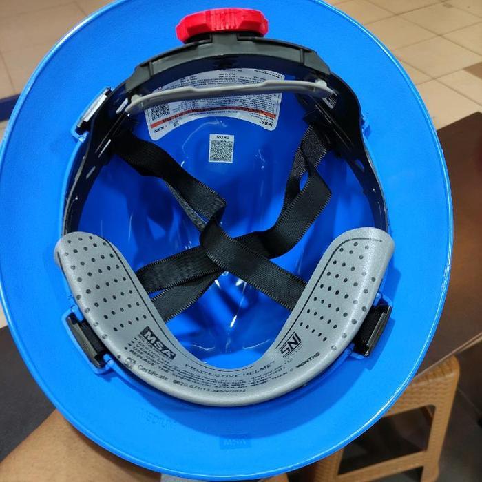 Helm Safety MSA FullBrim Warna Biru - SNI