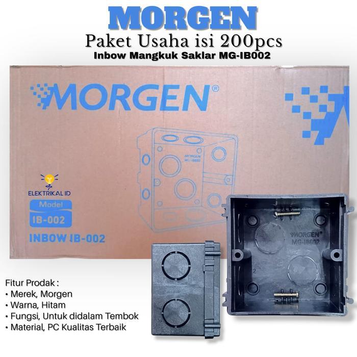 MORGEN PAKET USAHA HARGA GROSIR Isi 200 Pcs Morgen Inbow Dos IB Dus MG-IB 002 Hitam