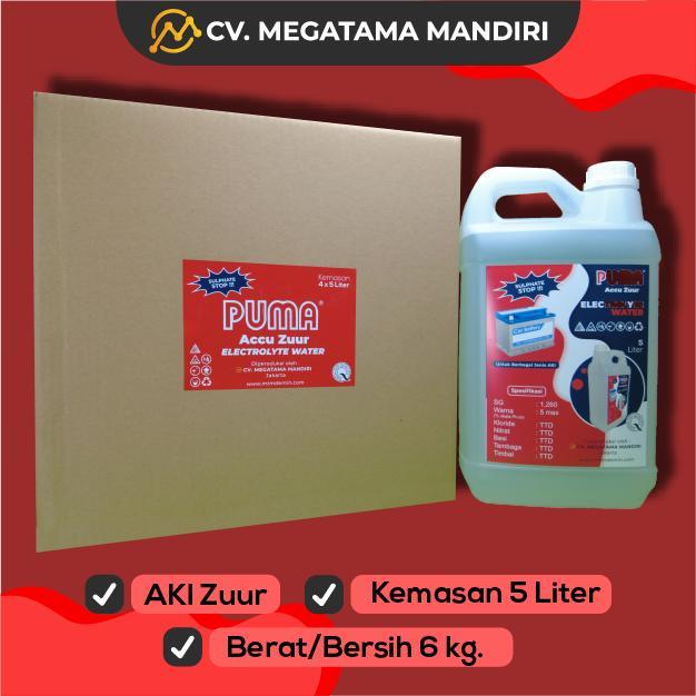 DISKON ACCU ZUUR / AIR ZUUR / BATTERY ELECTROLYTE / AIR AKI MERAH 5 LITER COCOK UNTUK AKI GS YUASA