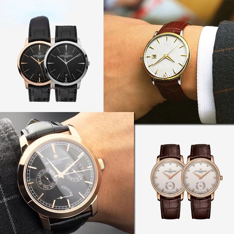 First layer leather universal watch strap for Vacheron vc Constantin heritage bracelet men's