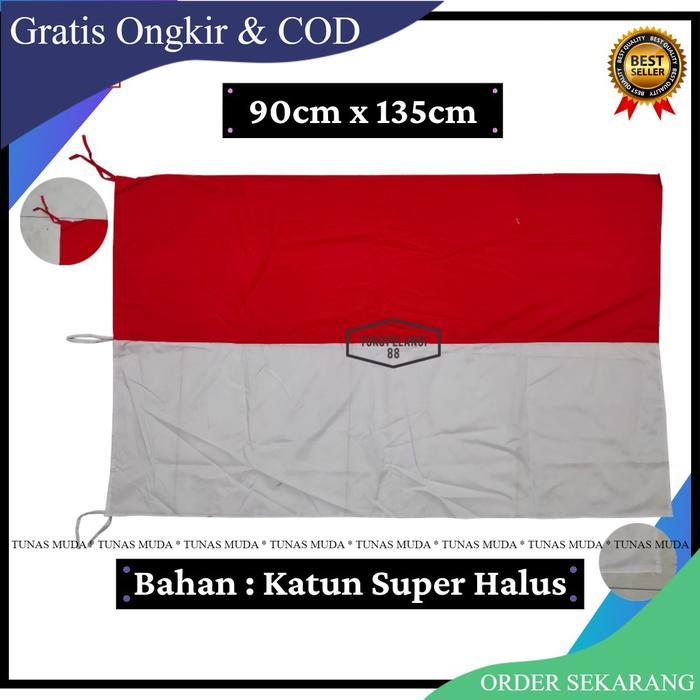 Bendera Merah Putih 90x135cm KATUN Bendera Indonesia Besar