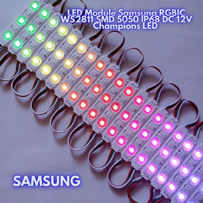 LED Module Samsung SMD 5050 RGBIC WS2811 IP68 DC 12V