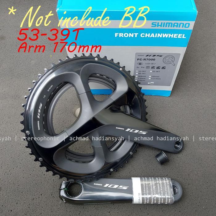 Crank 105 R7000 dual chainring 53-39T SHIMANO 105 FC-R7000 Arm 170mm