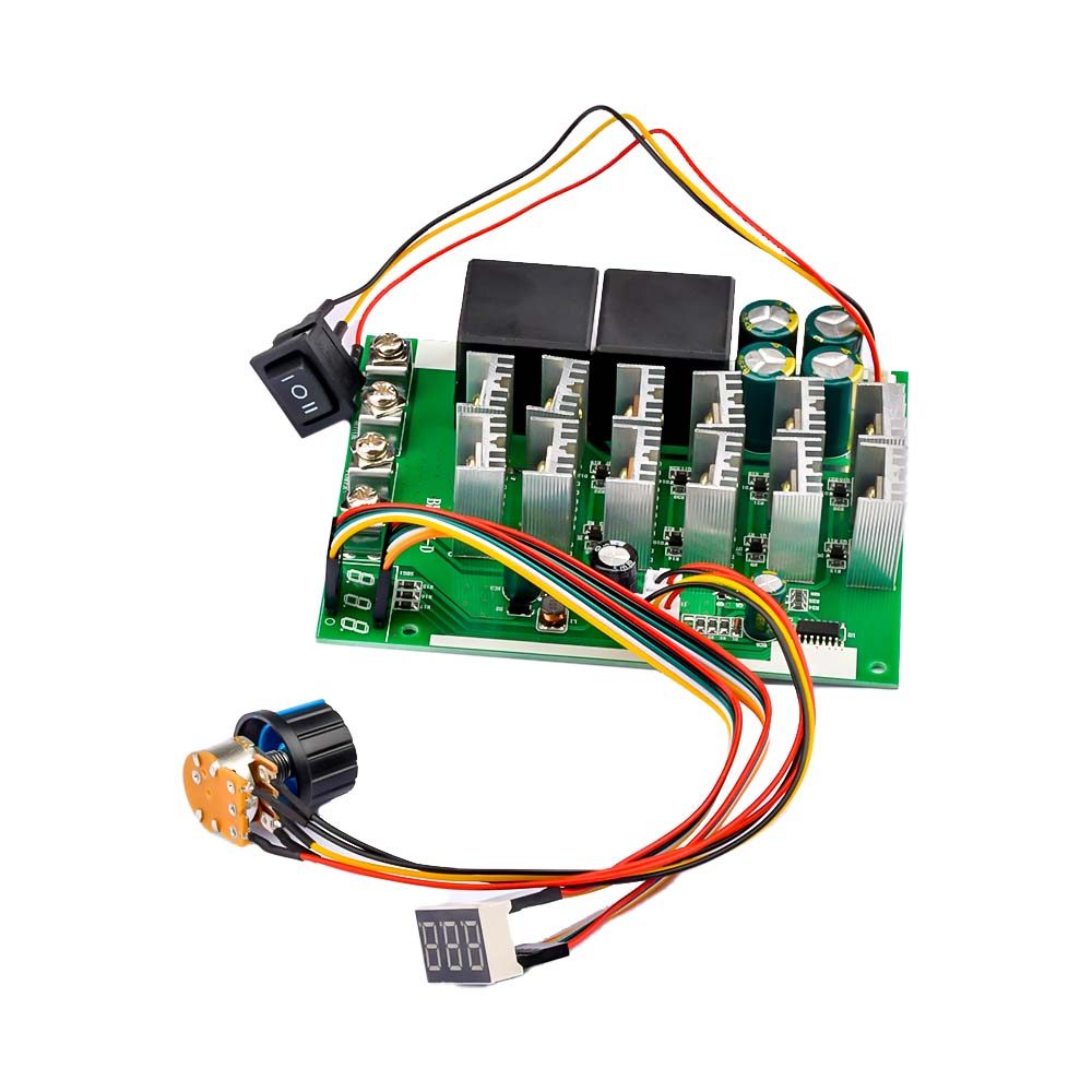 Dc10-55V 60A Digital Display Pwm Speed Controller Module Forward Reversal 0~100% Adjustable Dc Motor