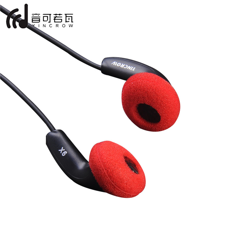 Original YINCROW X6 3.5 mm earphones flat earplugs professional sound sleep AIR MX985 earphones