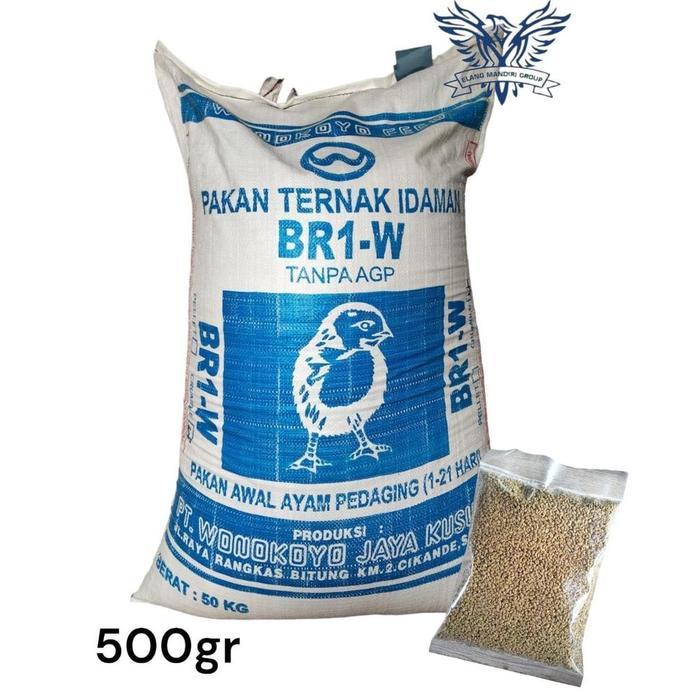 Repack 500gr BR-1 W Pur Pakan Awal Ayam Pedaging Crumble BR1 WONOKOYO