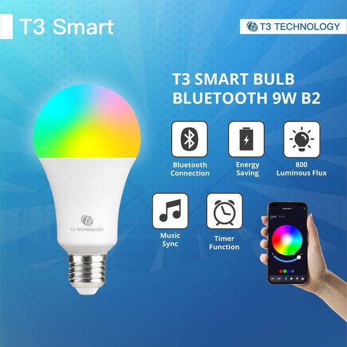 T3 Smart Bulb Bohlam Lampu Smart LED Bluetooth Lampu Pintar Warna