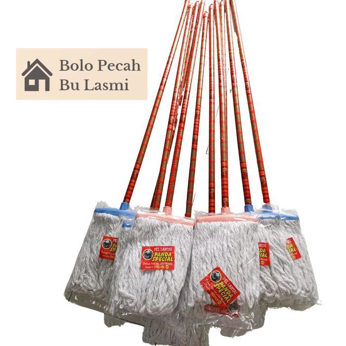 New Pel Lantai Gagang Kayu / Pel Lantai Sumbu / Alat Pel Lantai Sumbu Gagang Kayu Rumah