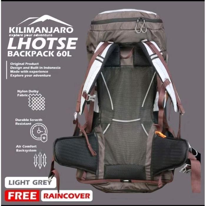 NEW Tas Gunung Kilimanjaro Lhotse 60+5 L - Tas Ransel Kilimanjaro LHOTSE