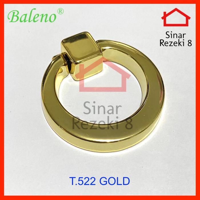 Handle Laci Gold Ring Tarikan Gagang Knob 522 Cincin Lemari Emas .