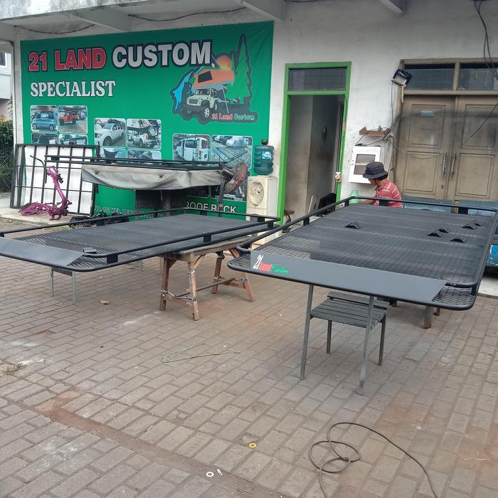 Rak atap mobil / Roof Rack + tangga full besi / Bagasi atap mobil