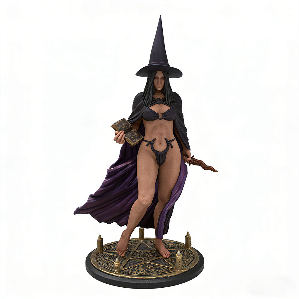 1/24 Scale Miniature Model, Sexy Magician-Themed Holiday Costume Model, 75mm Figure Toy Model Kit,