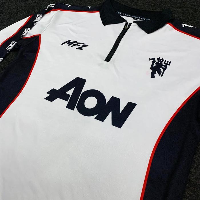 Mfz-Retro Mu Putih Fantasy Longsleve Jersey Mu .Drifit Milano 200Gsm Diskon Sale