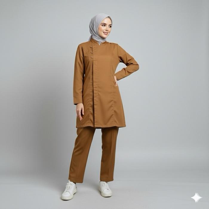 baju seragam pemda tunik kekinian set celana