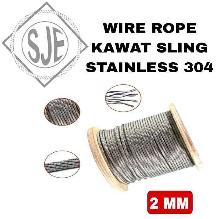 Terlaris - Sling Stainless 2mm / seling stainless 2mm / kawat sling stainless 2mm / Stainless steel