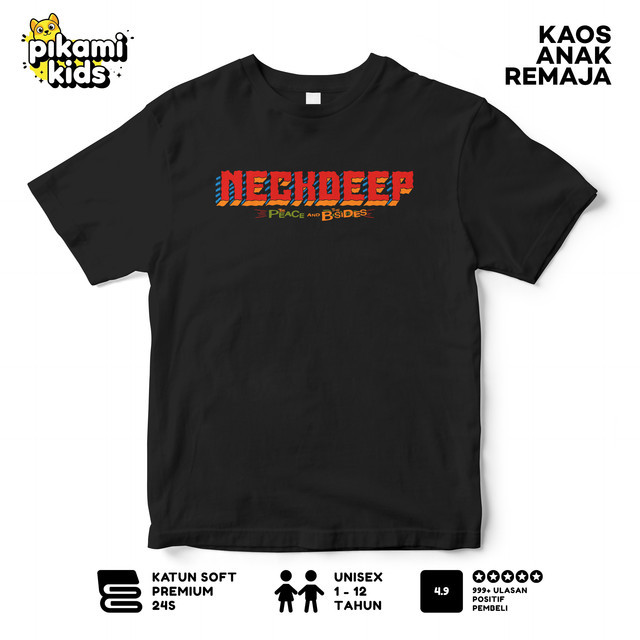 PIKAMI Kaos Distro Anak Band Neck Deep Banyak Diminati - Baju Anak Band Hitam