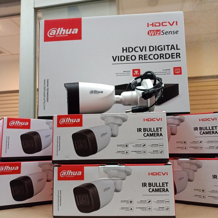 Paket Cctv Dahua 8 Ch 6 Kamera 5Mp Bisa Rekam Suara Tinggal Pasang