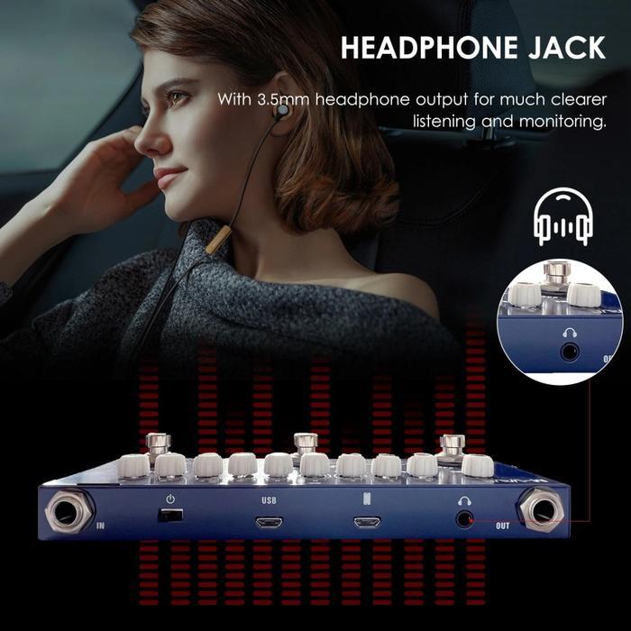 TERLARIS Efek Gitar M-VAVE CUVAVE Cube Baby Soundcard Multi Effects Pedal Multi Efek Cuvave Muslady
