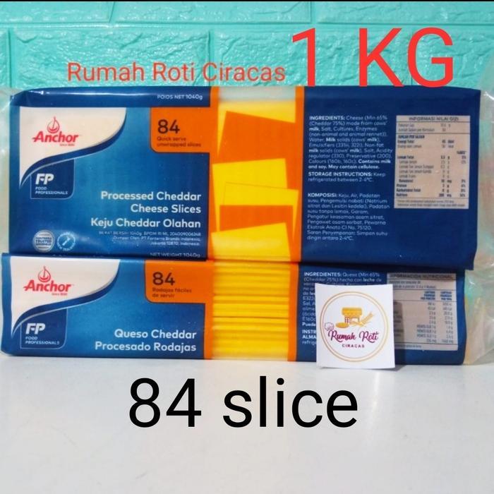BURGER CHEESE SLICE CHEDDAR ANCHOR BURGER SLICE KEJU TIPIS 1 KG