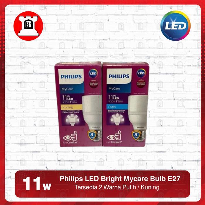 Lampu Philips LED Bulb Mycare 11W E27 LED Bright