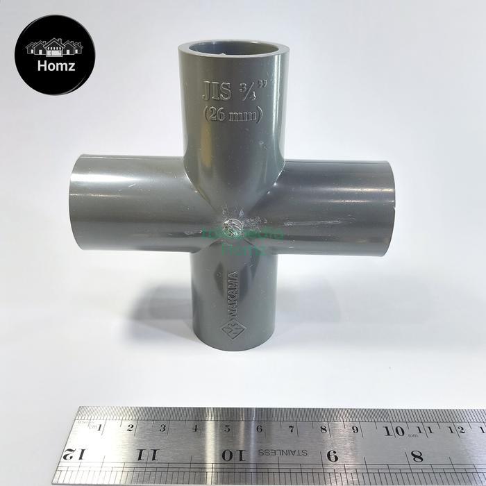 "New" Tee Cross 3/4 inch Aw/Cross Tee 4 Way 3/4" in/Tee Siku Sambungan Pipa