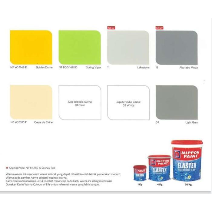 "New" CAT ELASTEX WATERPROOF 4 KG NIPPON PAINT