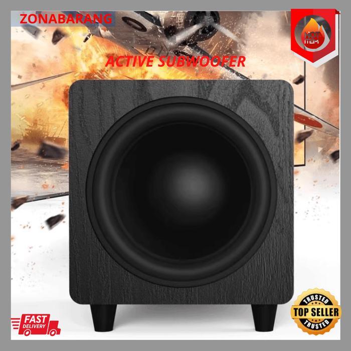 iBASS SUBWOOFER ACTIVE 10 IN 150 WATTS RMS PEAK 300 WATTS LINE OUT IN DEEP BASS BAZOOKA BAZOKA EMPUK