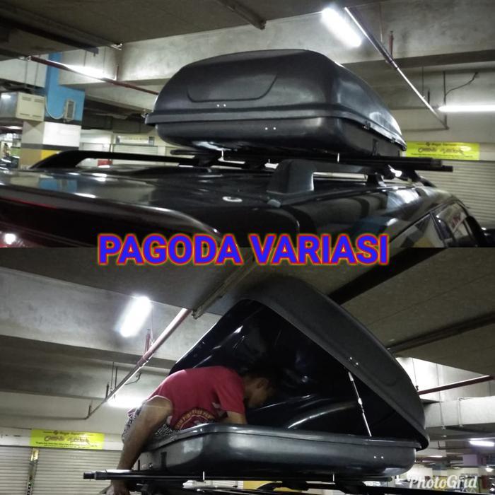 paket Roof box + cross bar mobil Fortuner