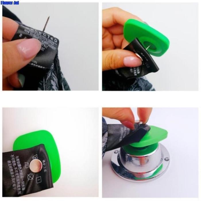 Penghilang Kuku Anti Maling Supermarket Pembuka Kancing Pakaian Persegi Kecil Magnet Biasa Pembuka