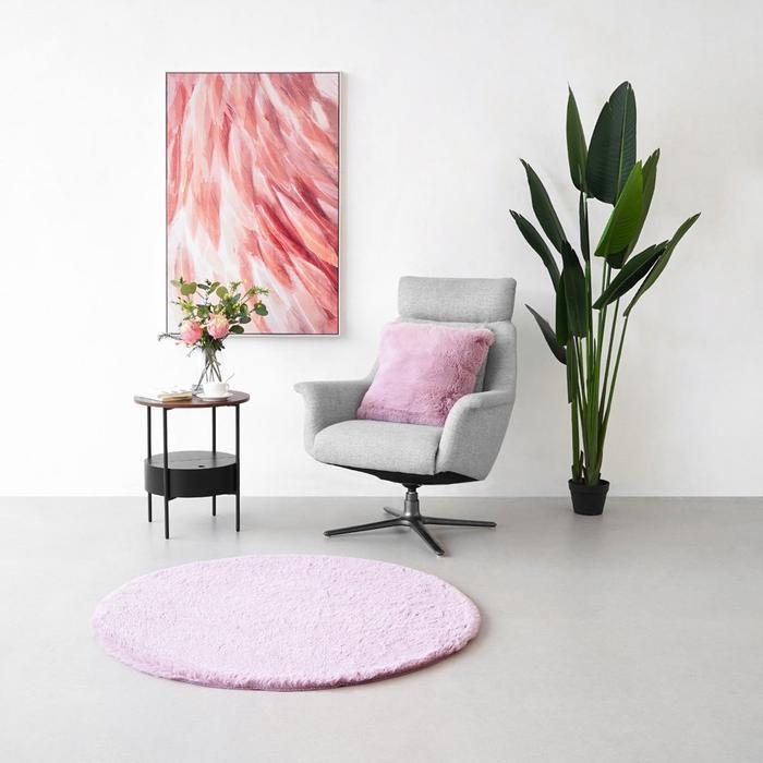 Informa Karpet 120 cm Frosty Faux Fur - Ungu Alas Lantai Keset Bulu Penutup Dekorasi Ruangan Pelapis