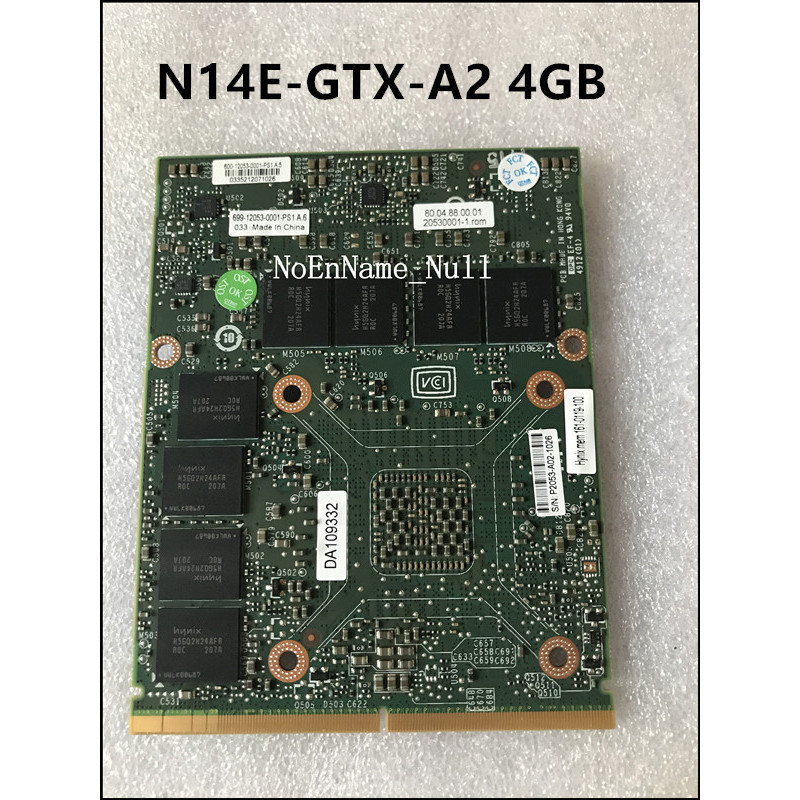Original GTX 780M GTX780M N14E-GTX-A2 VGA Video Graphic Card 4GB For DELL Laptop M18X R3 R2 M17X R5
