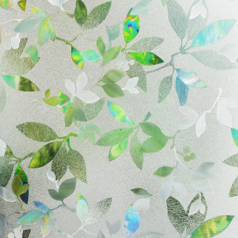 Window Privacy Film Static Window Clings Vinyl 3D Window Decals Window Stickers Rainbow Window Film