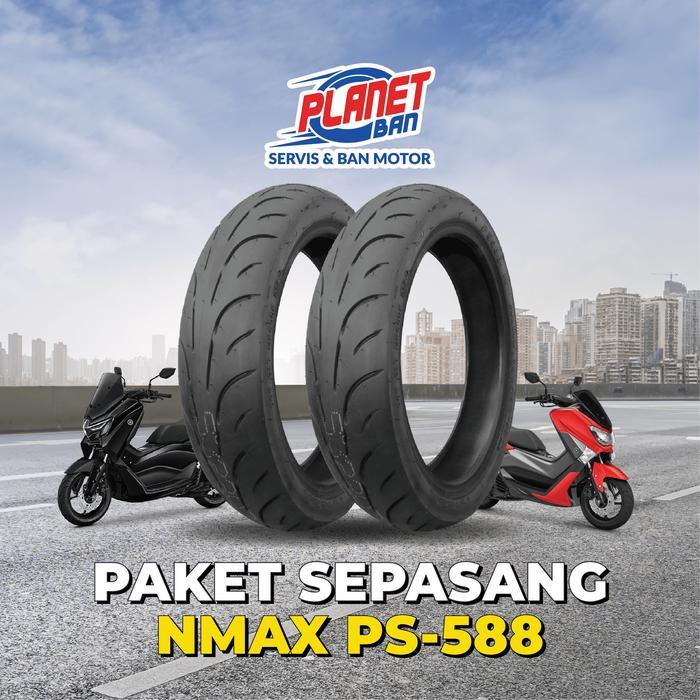 Sepasang Ban NMAX - Ban Motor Depan Belakang NMAX - PRESA PS-588 Ring 13 110/70 dan 130/70