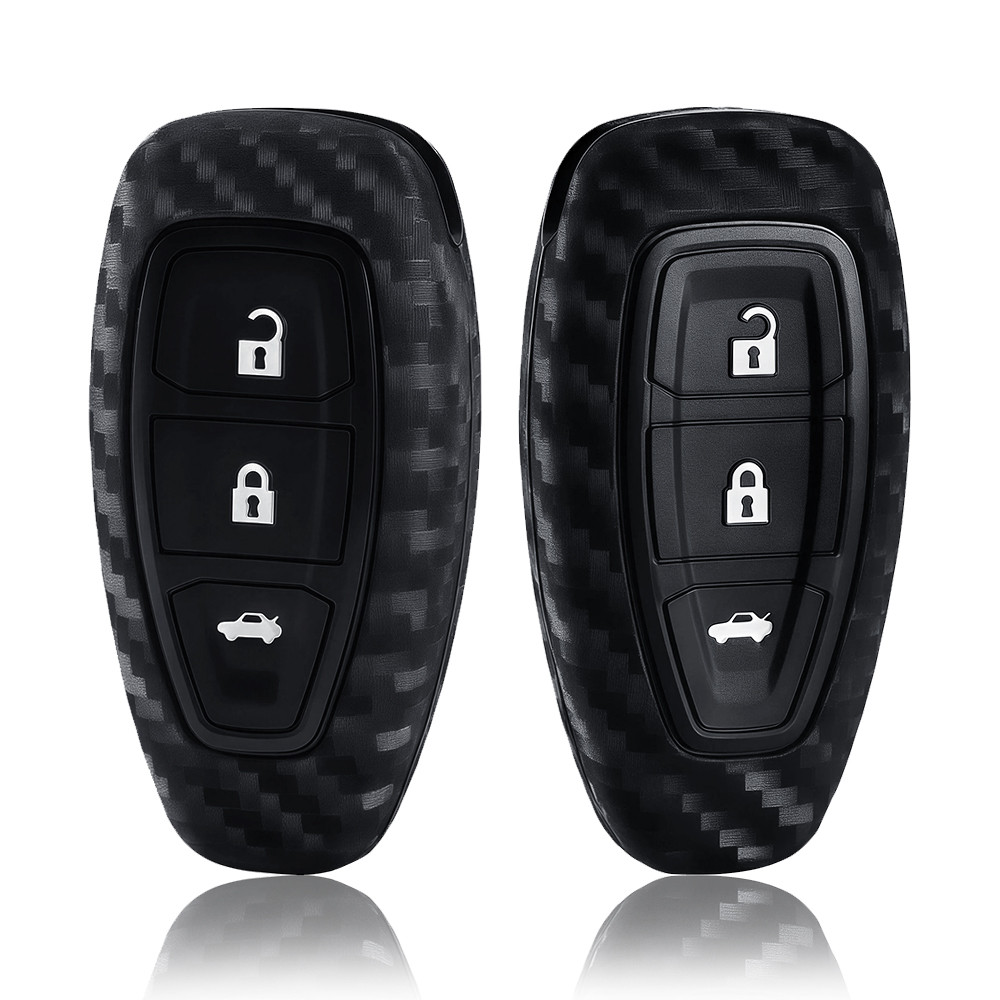 Car Key Pack for Ford ST Line Fiesta Focus Mondeo Ecosport Kuga Edge Escape Metallic Silicone Car