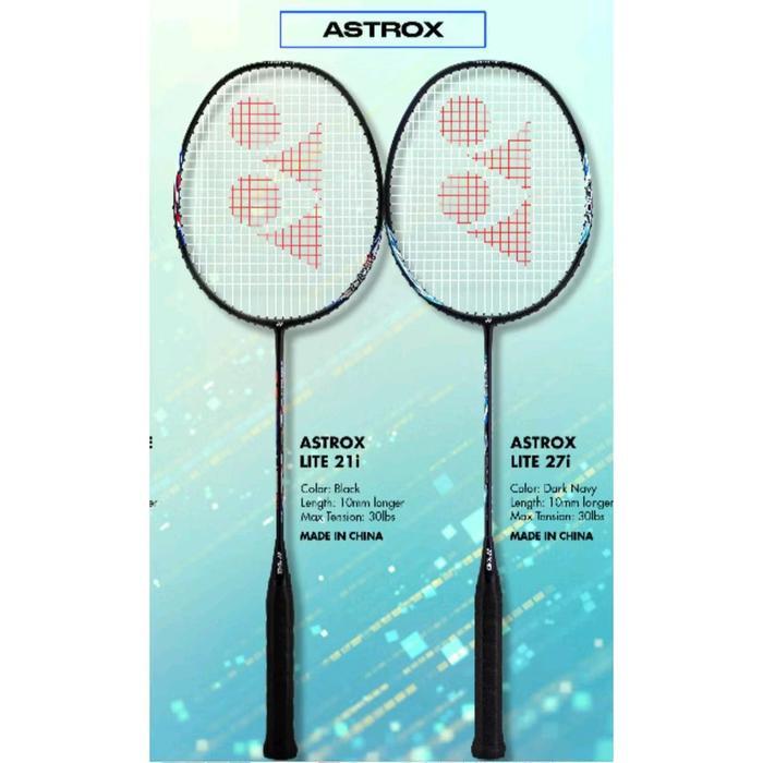 RAKET Badminton Original YONEX ASTROX 21i & 27i, 30LBS + TAS -Model Terbaru