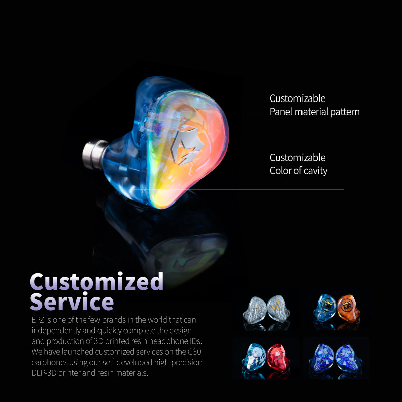 EPZ G30 Wired Earphones HIFI Music IEM In Ear Headphones Gaming Headset Type-C 1.7MM/3.5MM ENC Noise