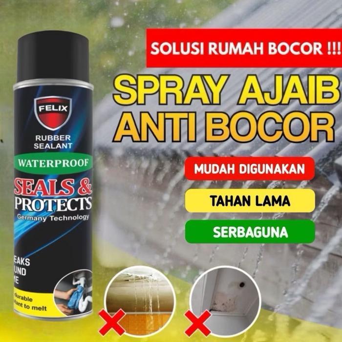 CUCI GUDANG WATERPROOF SPRAY AJAIB ANTI BOCOR ANTI REMBES - RUBBER SEALANT SPRAY 500ML / AQUA SPRAY