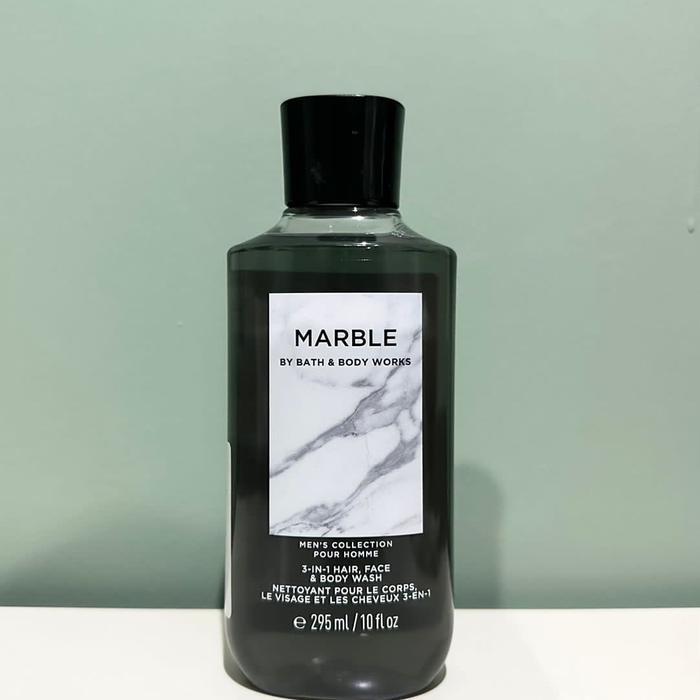 PROMO BATH AND BODY WORKS MARBLE 3-IN-1 HAIR, FACE, AND BODY WASH 295ML