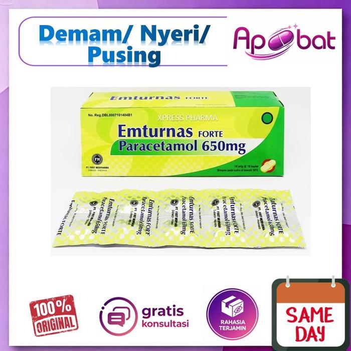 New XPRESS  Emturnas Forte 650mg DUS Tablet Obat Demam Nyeri Zk