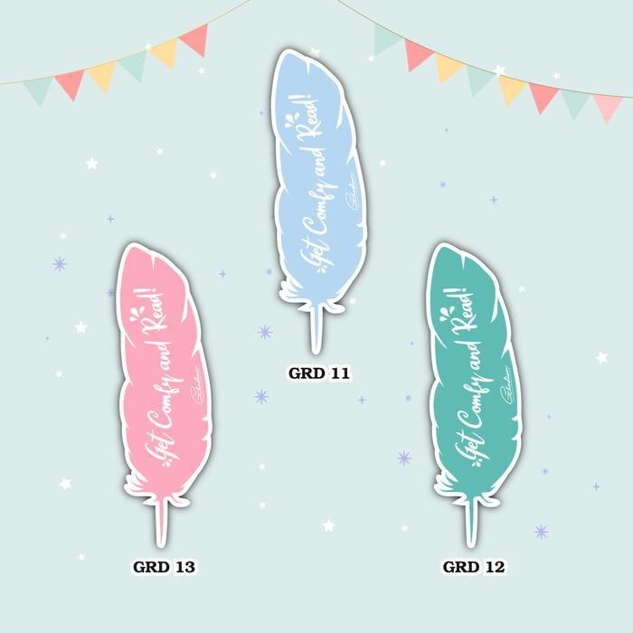 PENANDA BUKU / PEMBATAS BUKU / BOOKMARK AESTHETIC BENTUK BULU