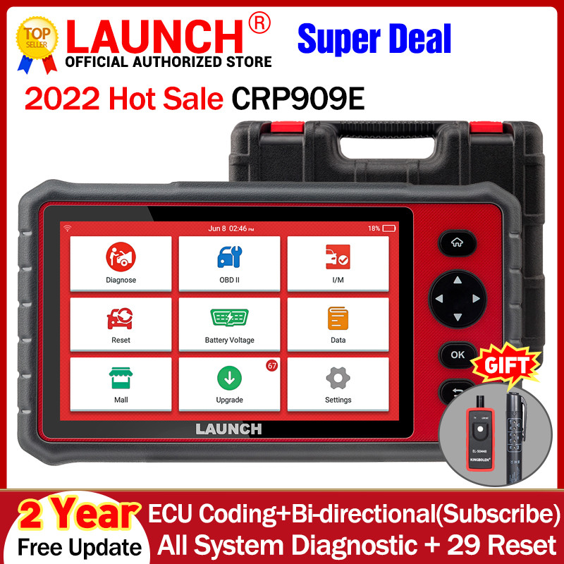 PROMO LAUNCH X431 CRP909E Full system Car Diagnostic tool Airbag SAS TPMS EPB IMMO 28 Reset Function