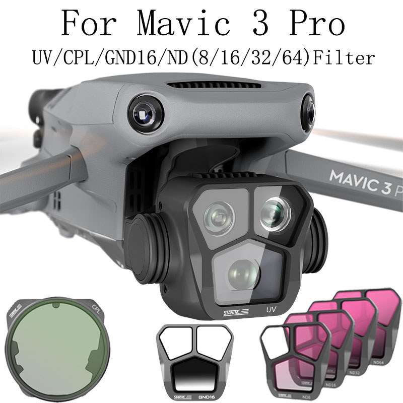 UV CPL ND GND16 Filter For DJI Mavic 3 Pro & Mavic 3 Pro Cine Aluminum Alloy + AGC Optical Glass