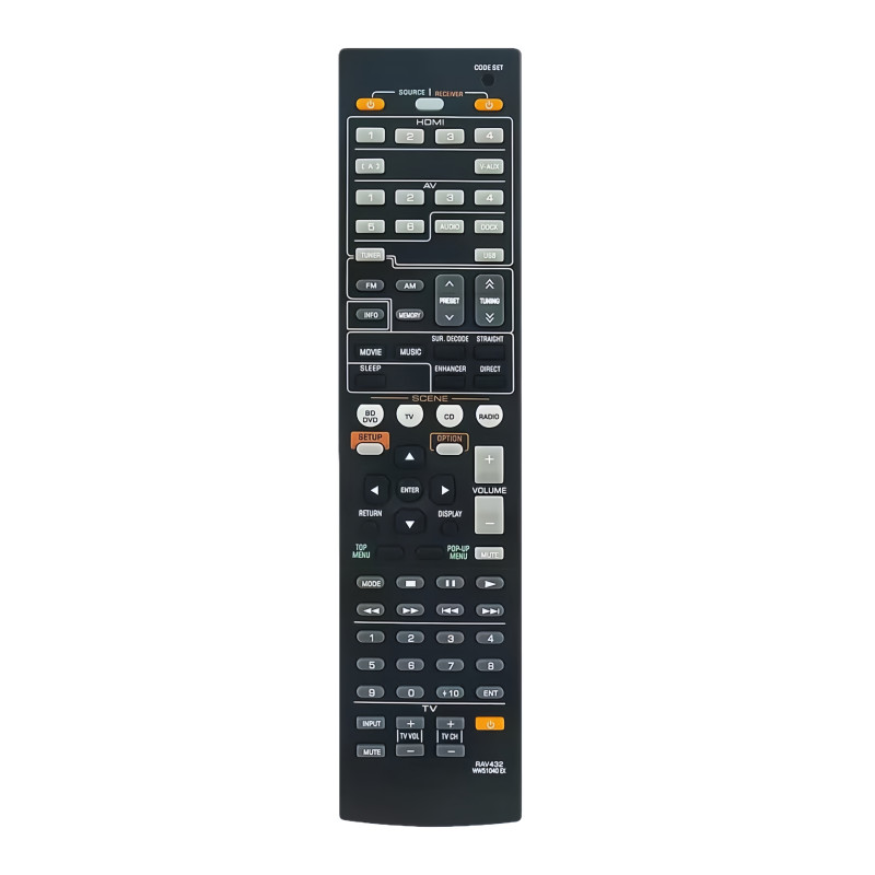 Compatible with Yamaha AV receiver RX-V471 YHT-595 YHT-695 HTR-406 remote control RAV432 WW51040EX