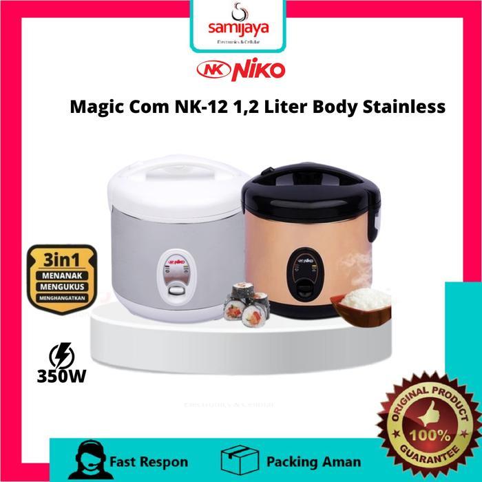 "New" MAGIC COM RICE COOKER NIKO NK-12 BG NK-12BG NK-12WS 1.2 LITER Listrik