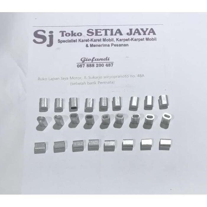READY PART CRIMP FERRULE ALUMUNIUM 4MM /FEROL SLING WIRE ROPE/ KLEM KAWAT SLING KODE 210