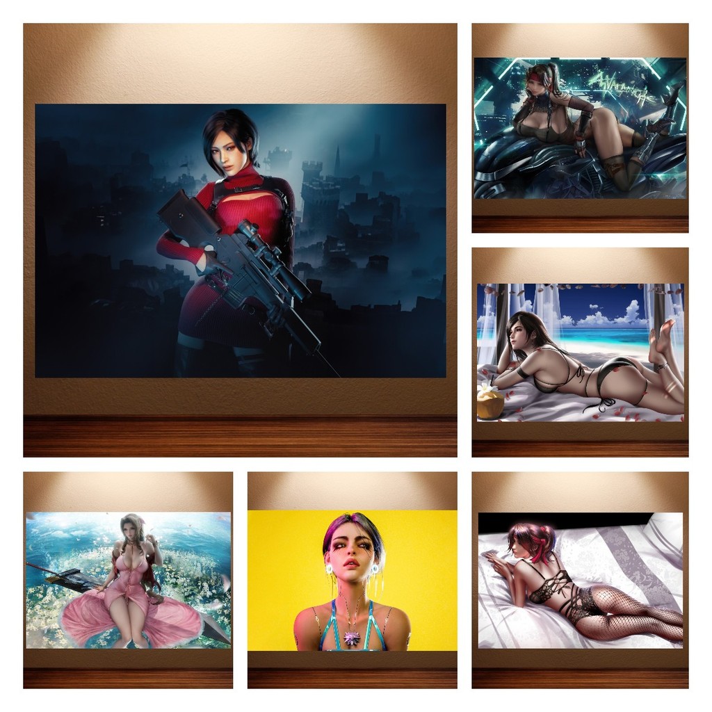 Final Fantasy Poster Final Fantasy Sexy Anime Game Poster Canvas Wall Painting Living Room Wall Deco