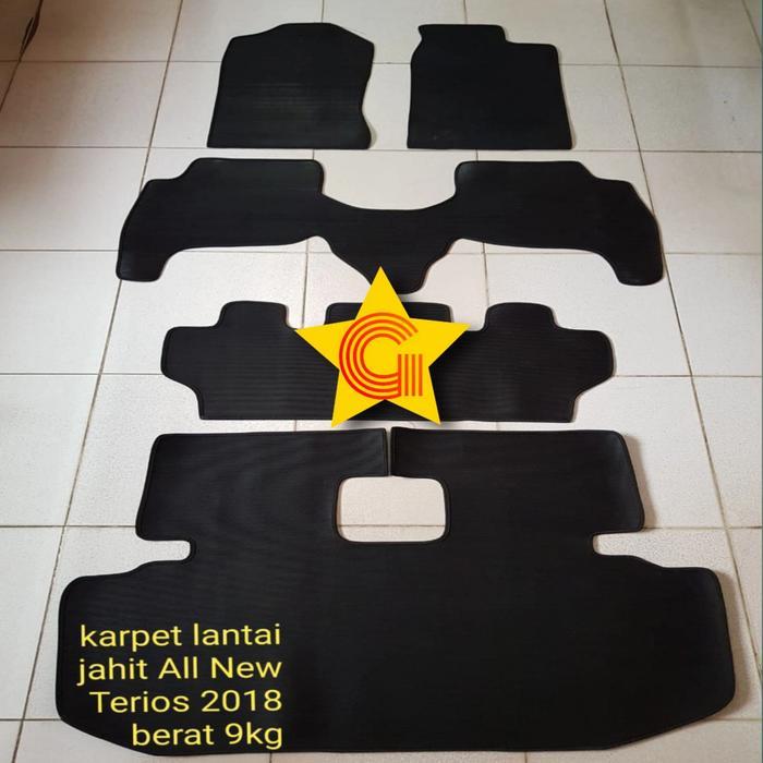 Karpet Lantai Mobil Rush / Terios 2019/2021 Premium Tipe Jahit Hitam
