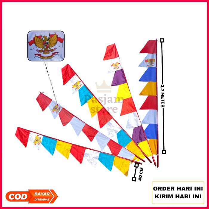 10 Pcs Umbul - Umbul Warna Warni 8 Gergaji Kain