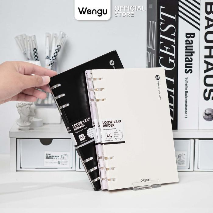 [BARU] Wengu Binder Note A5 Catatan Binder Refillable Pastel Aesthetic Simple Isi 40 Lembar - SK